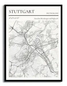 Mapa personalizado de Stuttgart: "Entre viñedos y alta tecnología"