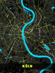 Mapa personalizado de Colonia: Crea tu estilo neon único