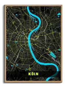 Mapa personalizado de Colonia: Crea tu estilo neon único