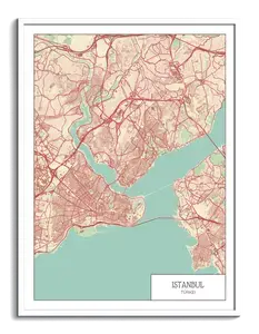 Descubre Estambul: Póster TECH colorido y personalizable