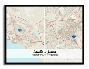 "Crea tu mapa dual personalizado para momentos especiales y lugares únicos."