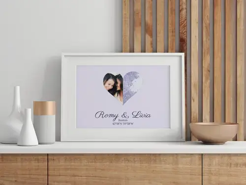 Corazón foto+mapa partido personalizado