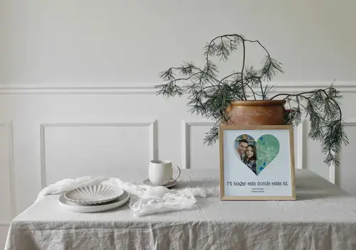 Corazón foto+mapa partido personalizado