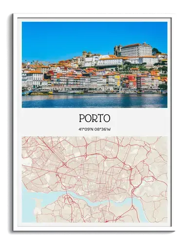 Mapa de ciudad con foto, nombre y coordenadas