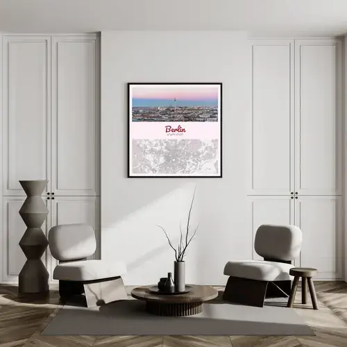 Mapa de ciudad con foto, nombre y coordenadas