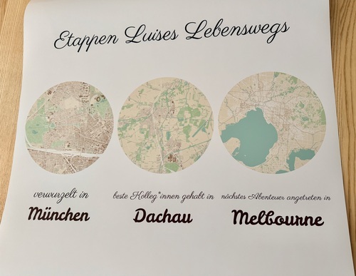 Foto del cliente Linda para la valoración Impresión Mapa de la ciudad Póster 70x70cm