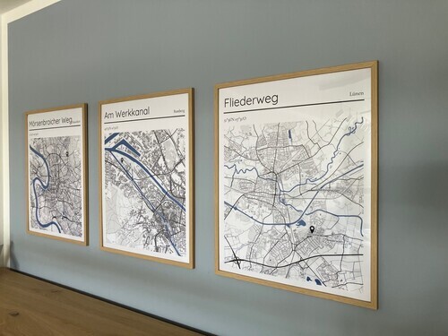 Foto del cliente Michael para la valoración Impresión Mapa de la ciudad Póster 40x50cm