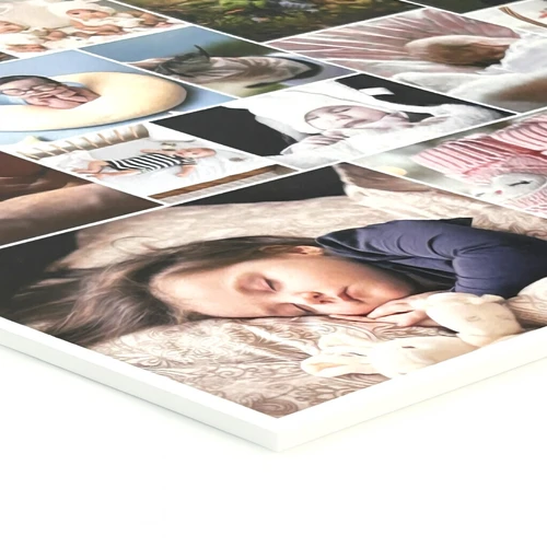 Fotocollage en placa de espuma: Vista de detalle
