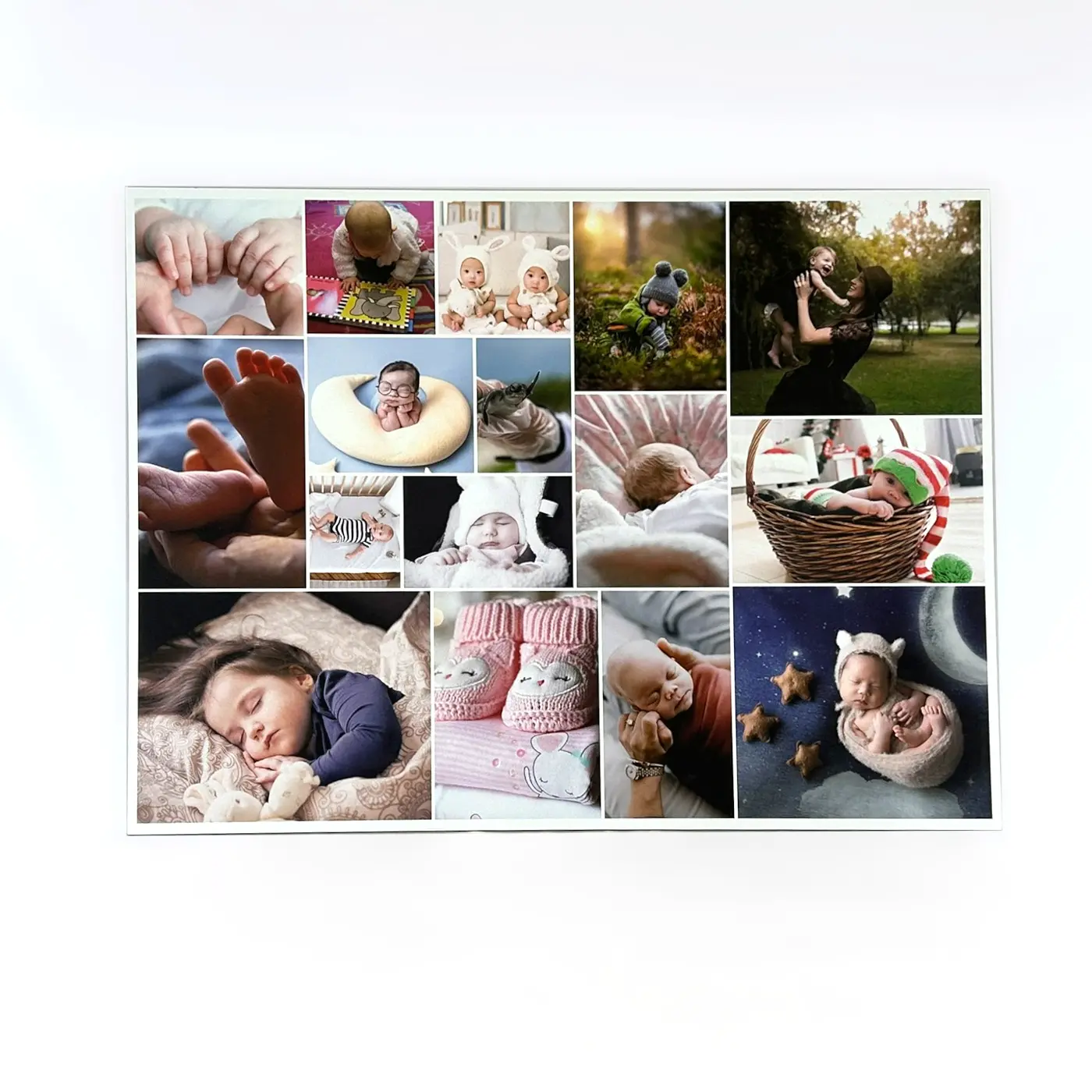 Collage fotográfica en tablero de espuma rígida: Vista frontal